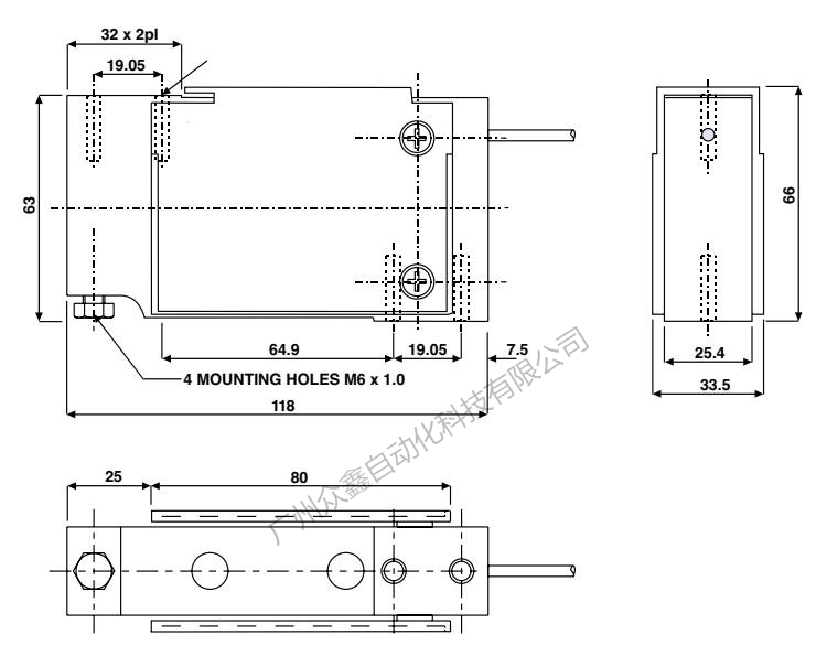 美國特迪亞 1015-90kg稱重傳感器產(chǎn)品尺寸