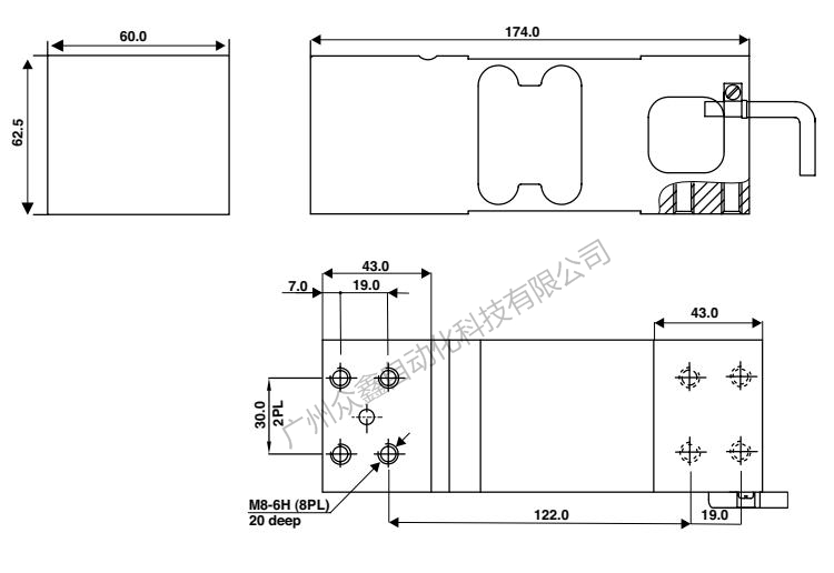 美國(guó)特迪亞 1263-635kg稱重傳感器產(chǎn)品尺寸