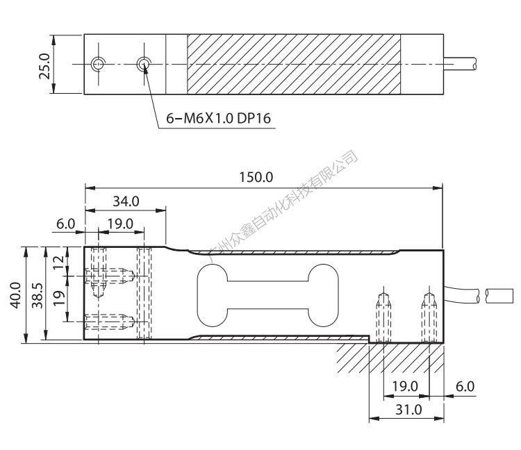 韓國(guó)凱士 BCA-100L稱重傳感器產(chǎn)品尺寸